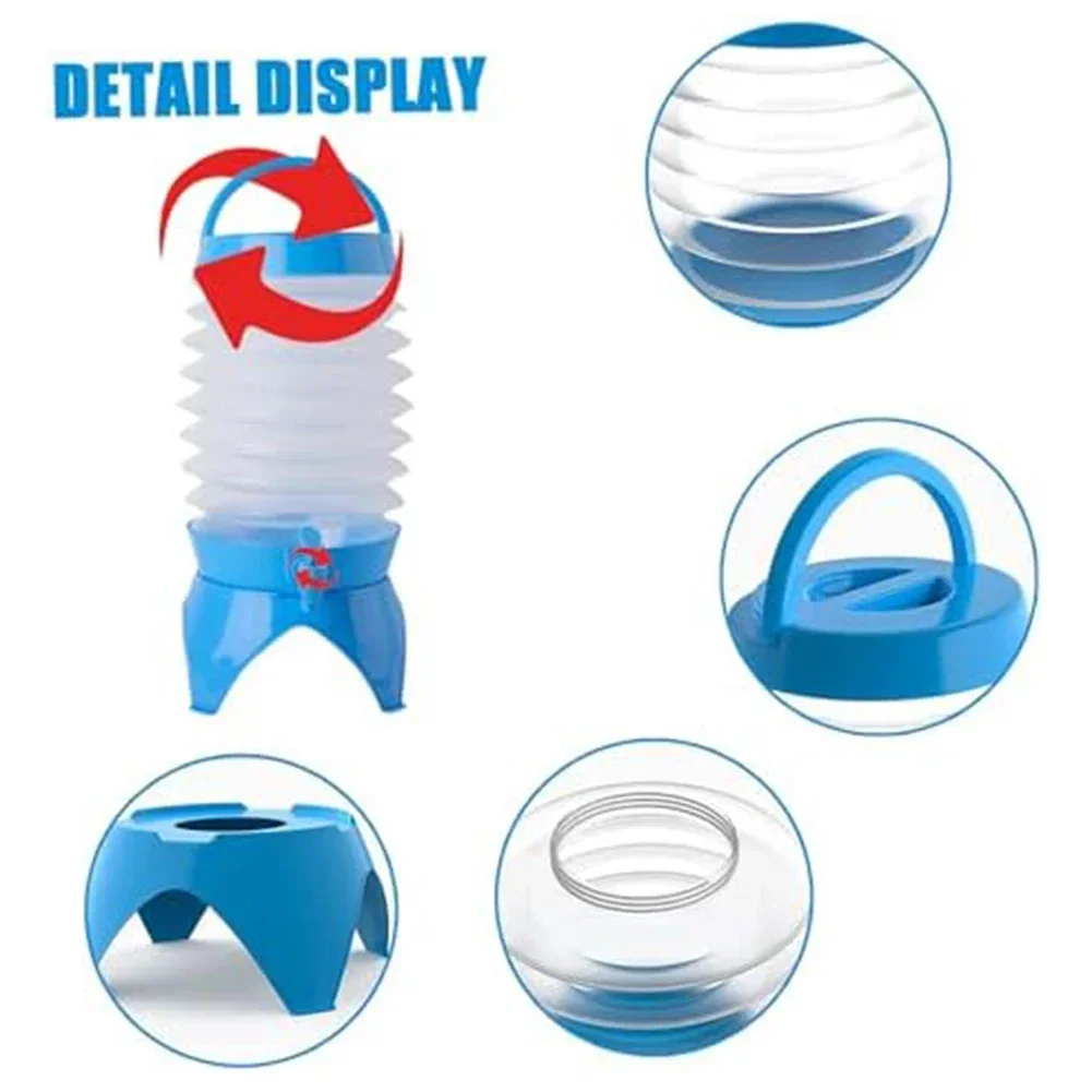 Plastic Beverage Machine With Faucet And Stand Suitable For Picnic Barbecue Outdoor Can Be Collapsed Portable Drinks Dispenser