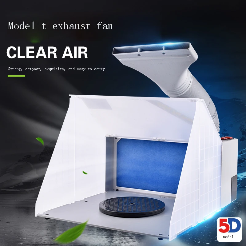 HS-E420 E550 Airbrush Paint Spray Booth Kit Exhaust Filter Extractor Set Model Crafts Figurines Top Quality