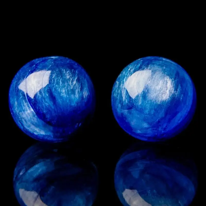 풀 홀 블루 KYANITE 라운드 루즈 비즈, DIY 쥬얼리 제작, FPPJ 도매 비즈, 자연, 6mm, 8mm, 10mm, 12mm, 14mm, 16mm, 18mm, 20mm