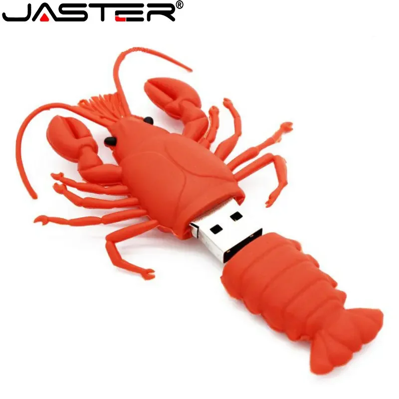 JASTER 돌고래 USB 플래시 드라이브 64GB 인어 무당벌레 펜 드라이브 32GB 나비 메모리 스틱 16GB 랍스터 코끼리 크리 에이 티브 선물