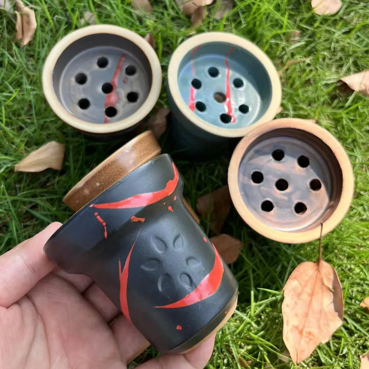 7 Holes Ceramics Shisha Hookah Tobacco Bowl Chicha Cachimbas Nargile Smoking Accessories hookah accessories