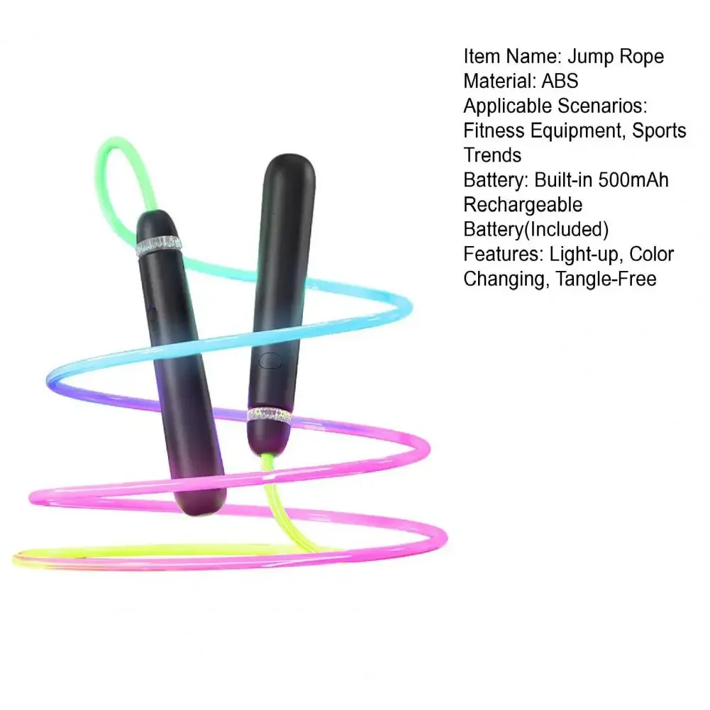 2.8M Children's Luminous Jump Rope Light-up Skipping Ropes USB Rechargeable LED Jumping Rope Kids Adults Fitness Training 6