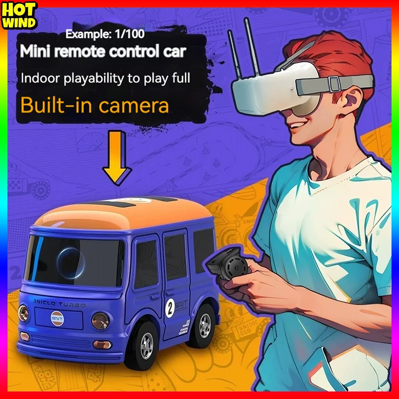 Sniclo Q38-T1 Fpv Rc Car Built-In Camera Fpv Car Con Occhiali Micro Rc Desk Race Table Car Remote Control Car Bus Car Best Gift