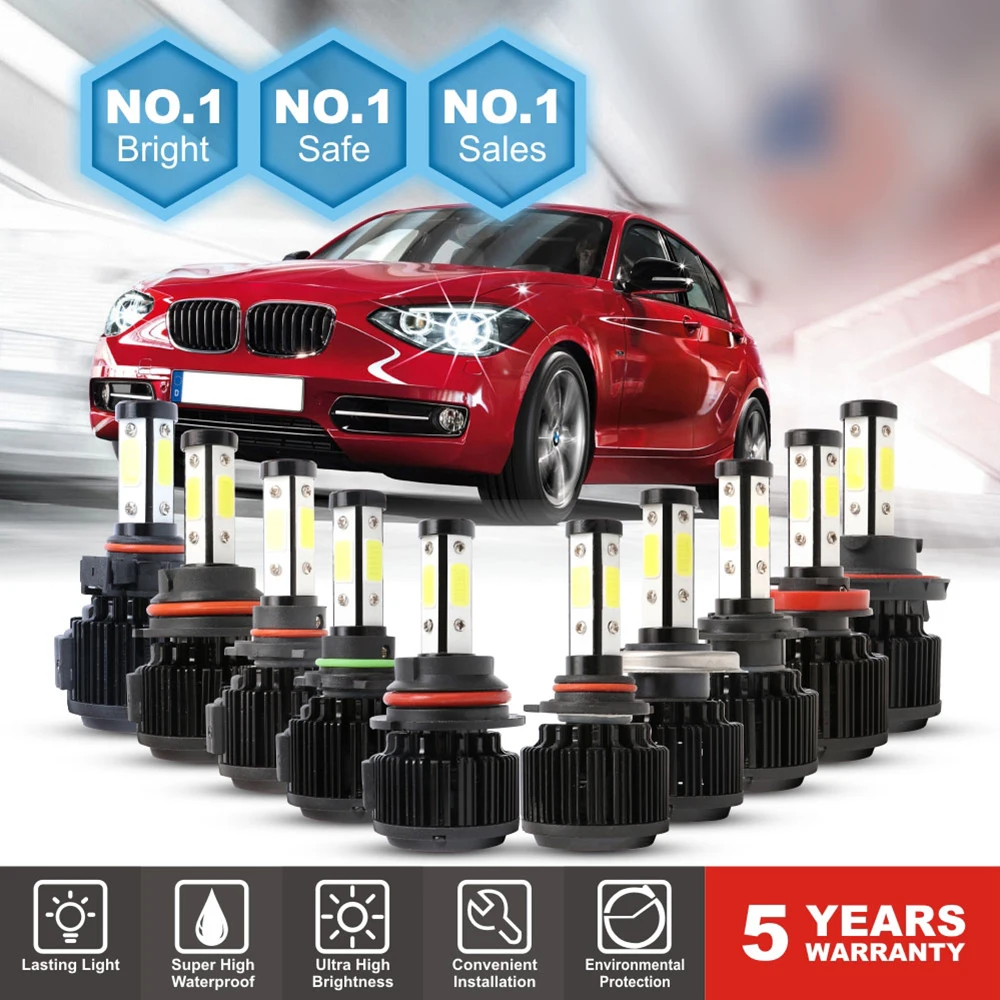 

Автомобильная и низкая лампа для дневных ходовых огней 50W светодиодная фара головного света автомобиля 6500k 8000lm