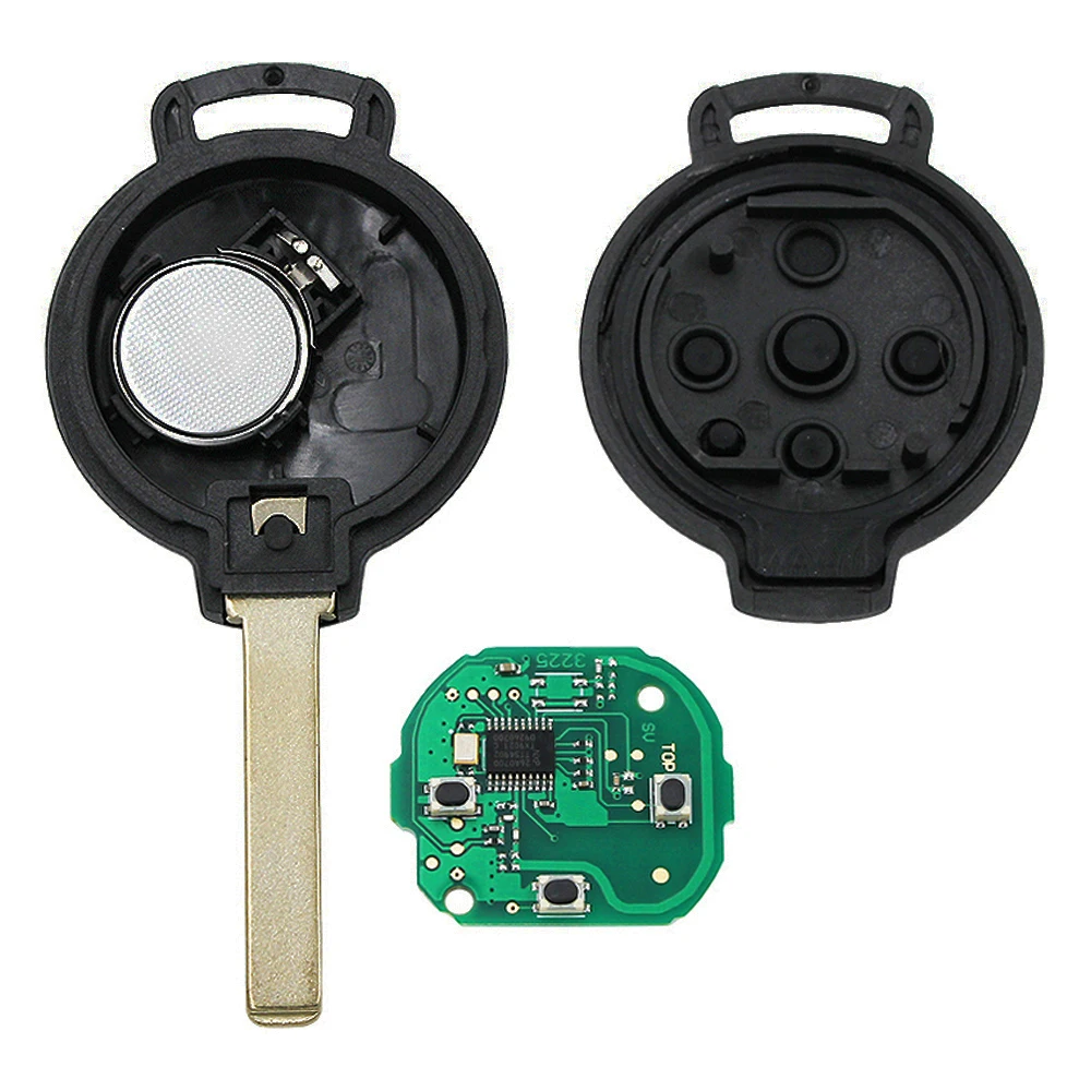 Keyless Entry Transmitter 3 Buttons Car Remote Smart Key For Smart Fortwo 451 2007-2013 433Mhz 7941 Chip car remote key