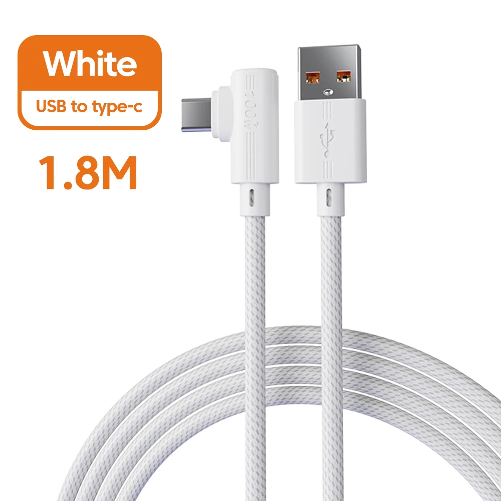 100 واط 90 درجة شحن سريع USB نوع C إلى USB C كابل...