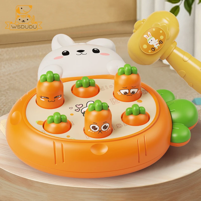 귀여운 두더지 토끼 당근 장난감, 스트레스 노벨티, 재미있는 두더지 팝업 가제트, 어린이 성인 선물, 2 망치 