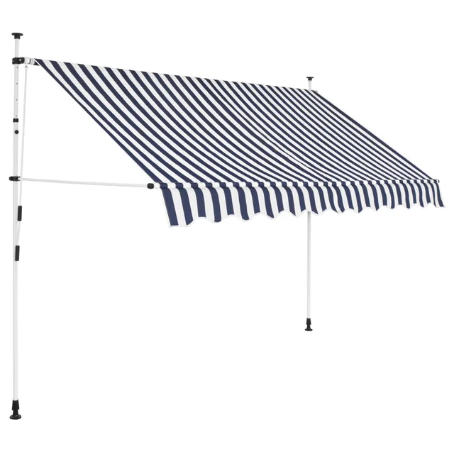 Tenda da sole a scomparsa manuale 150cm/200cm/250 cm/300cm/350cm/400cm per la finestra, sulla terrazza, sul balcone o sul giardino 1