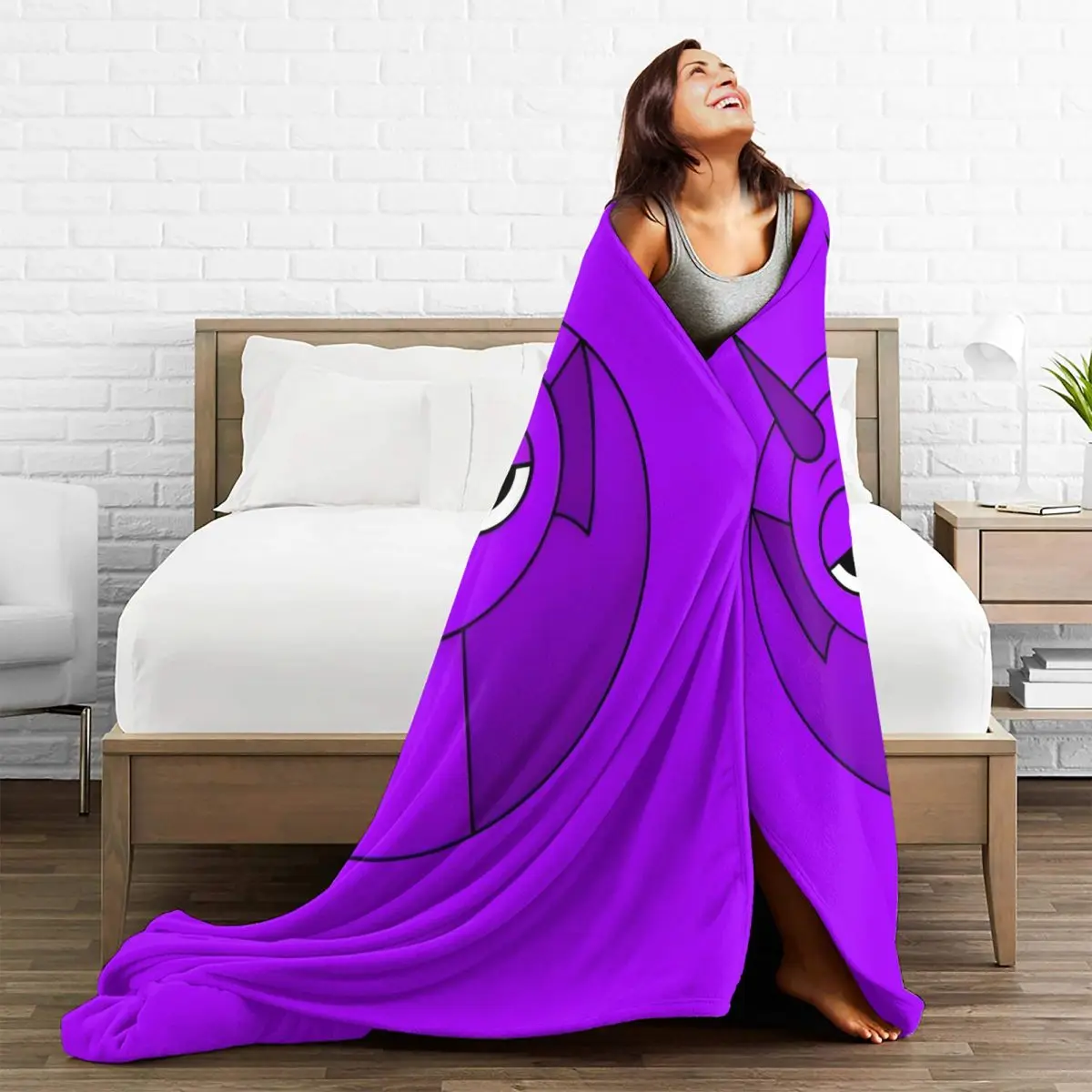 Sprunki Incredibox Durple Blanket Flannel Cartoon Anime Game Multifunction Super Warm Throw Blanket Bedding Outdoor Rug Piece 3