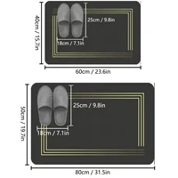 Thickened light luxury bathroom absorbent floor mat non-slip mat shower room soft foot mat entrance mat 2