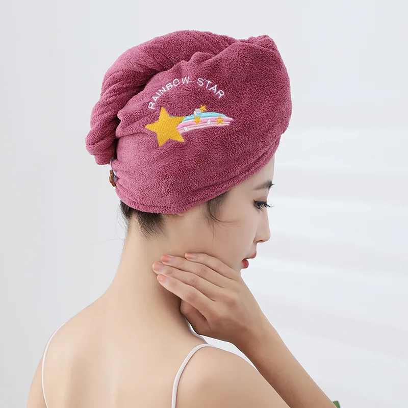 Women's Microfiber Quick-Dry Hair Towel Cap