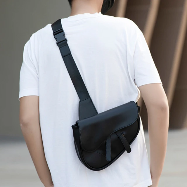 Fashion Plaid Men Crossbody Bags Vintage Leather Messenger Bag For Male  Black Single Man Shoulder Bag Sling Backpack - AliExpress