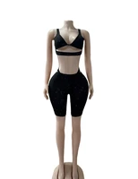 Ann Sparkly Spaghetti Strap Capri Set 4