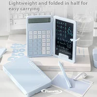 Planwith Calculator Writing Tablet with Stylus Folding 12 Digits Desktop Scientific Calculators Doodle Drawing Memo Erasable Pad 2