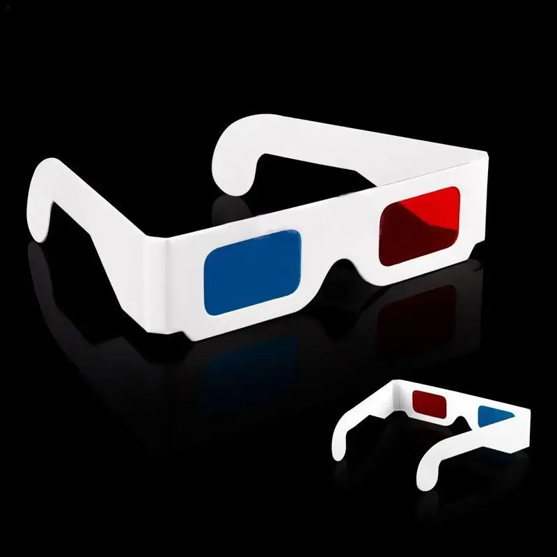 

Очки 3D красные очки для фильмов синяя бумага для просмотра анаглиф рефракционные картонные фильмы стиль Голубой игры Белый реквизит для кинотеатра