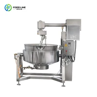 Poêle de cuisson planétaire automatique industrielle, pour confiture, Sauce, soupe, sucre, aliments, vapeur, gaz, marmite inclinable électrique 1