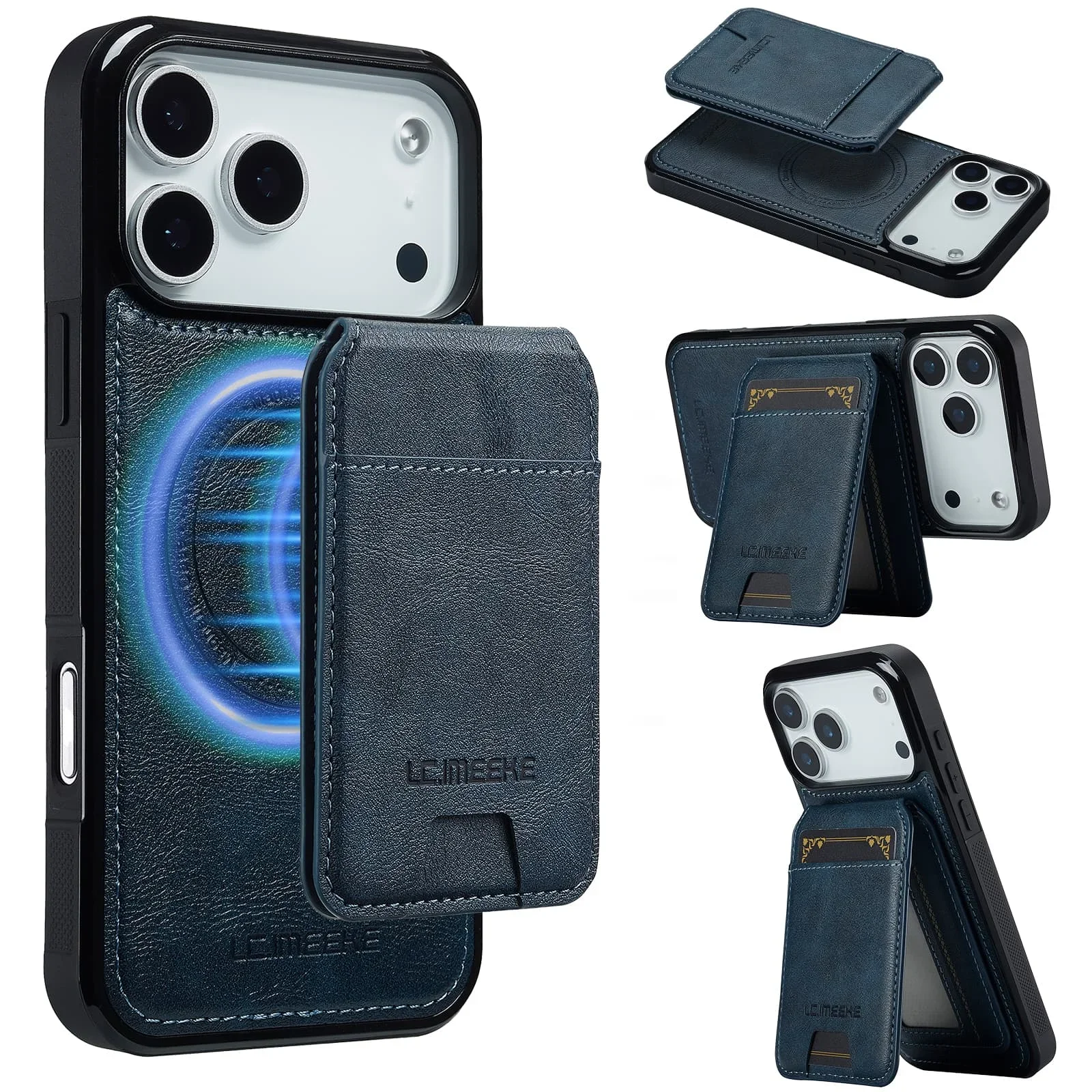 Premium Detachable Magnetic Leather Wallet Case with Card Holder