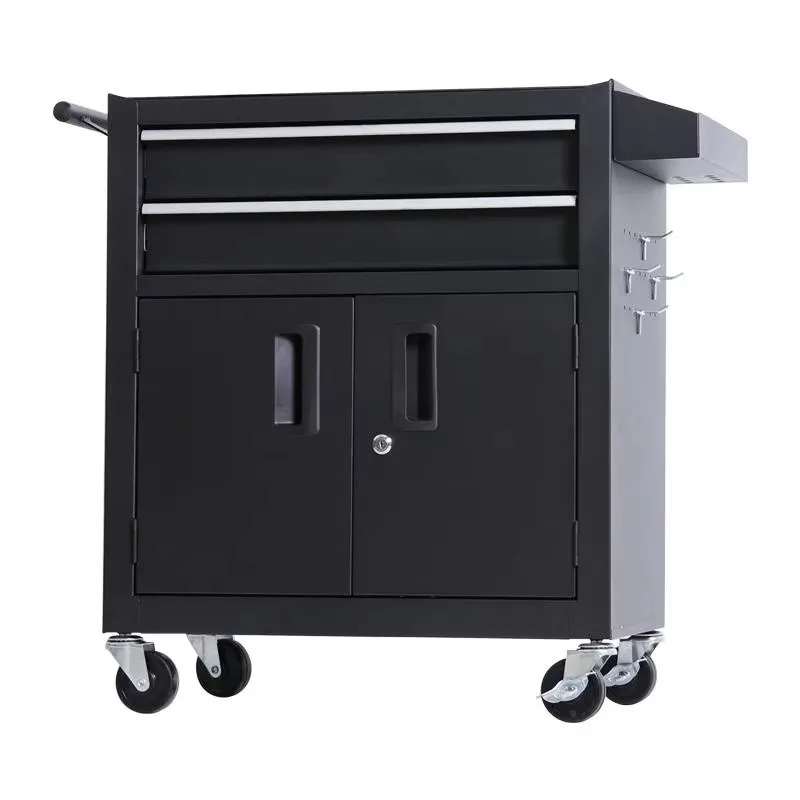 잠금 가능한 강철 캐비닛 중형 산업용 공구함 롤링 카트 자동차 수리 작업장 및 차고 보관용