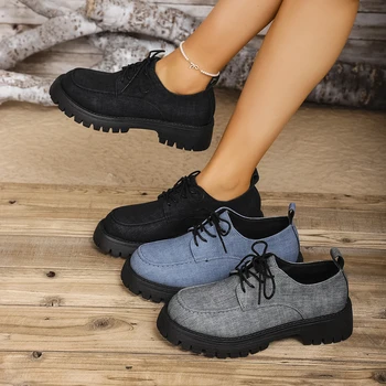 من المألوف جديد جولة تو سميكة سوليد مثير أحذية رياضية غير رسمية لربيع/الخريف مريحة بالإضافة إلى حجم أحذية العمل للنساء