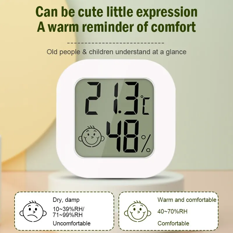 Temperature Humidity Sensor Mini Hygrometer Home Electronic Intelligent Thermometer Bedroom Body Temperature Sensor Baby Room Air Humidity Meter Home