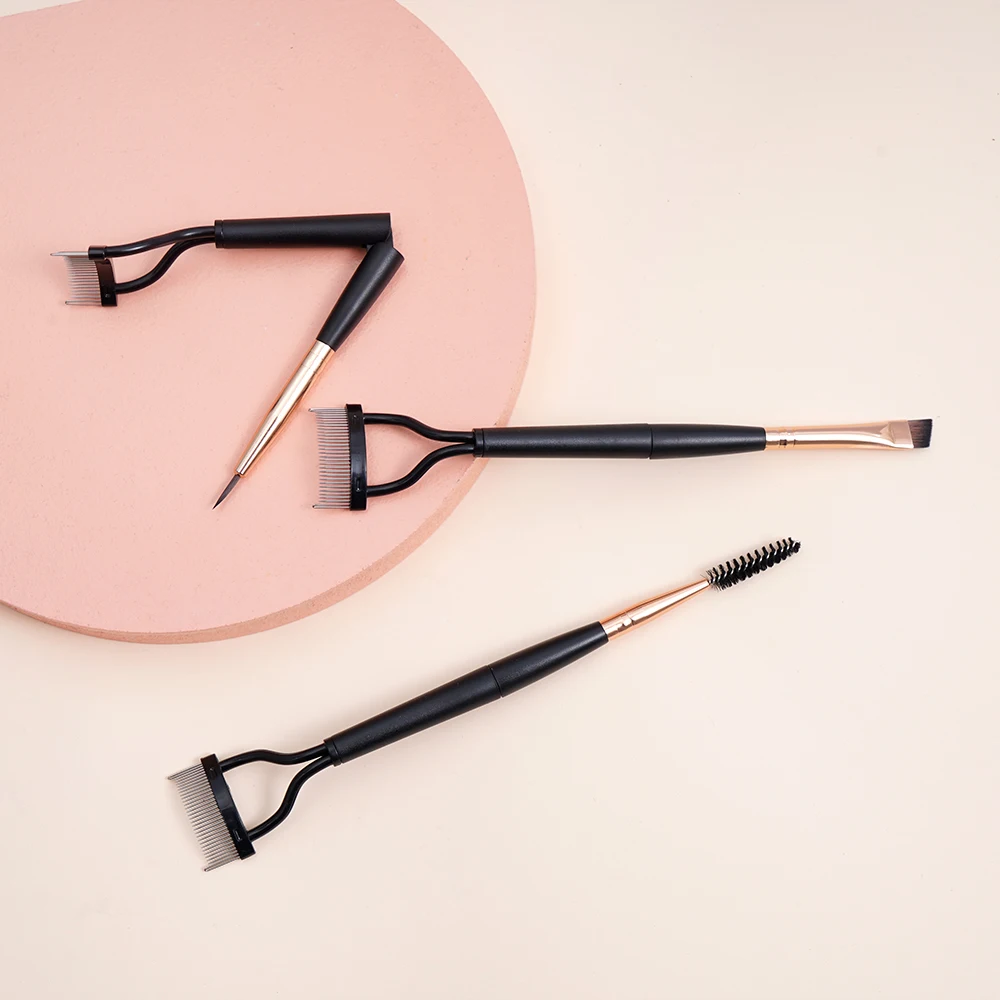 Eyelash Beauty Collapsible Separator Portable Eyelashes Brush Comb Mascara Curl Eye Lash Stainless Steel Combing Tools Eyelash Accessories