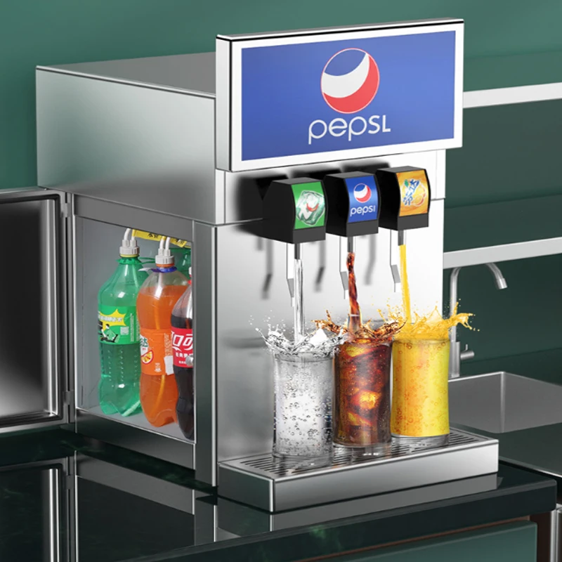 Coke Machine Commercial Small Automatic Hamburger Shop Three-valve Carbonated Beverage Cup-Dividing 2