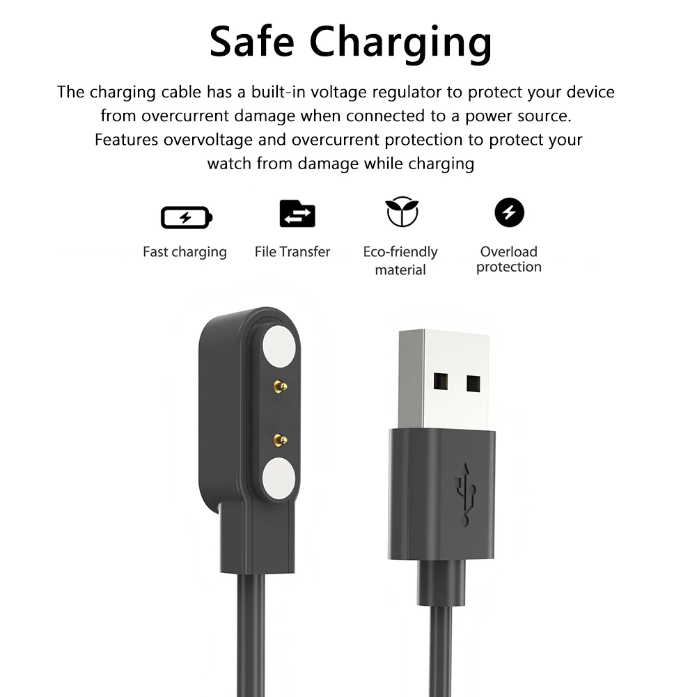 Kieslect Kr Pro Kr Lora 2 Lora 스마트 시계 액세서리 용 USB 마그네틱 손목 시계 충전 케이블 교체