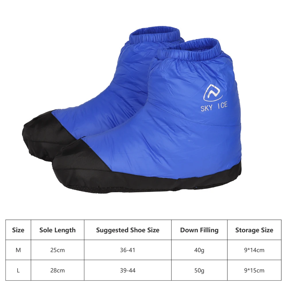 Waterproof Down Slipper Boots Winter Lightweight Down Socks Stuffed Booties Feet Covers for Indoor and Outdoor Activities
