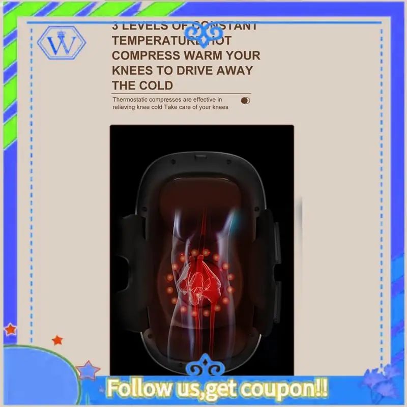 Cordless Knee Massager For Infrared Heat And Vibration Knee Pain Relief For Swelling Stiff Joints Stretched Ligament