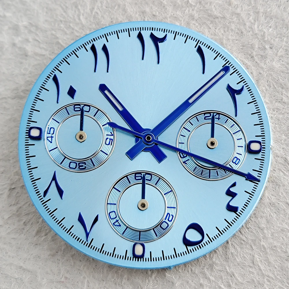 VK63 dial 28.5mm Arabic Without green luminous dial suitable for VK63 movement watch accessories watch repair tools
