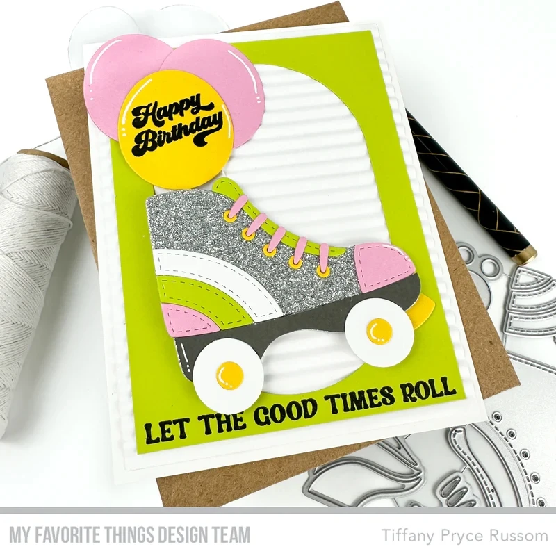 Let the Good Times 롤 감성 클리어 스탬프, 롤러 스케이트 커팅 다이 스크랩북, 12 월 2023 일 새로운 종이 만들기 카드