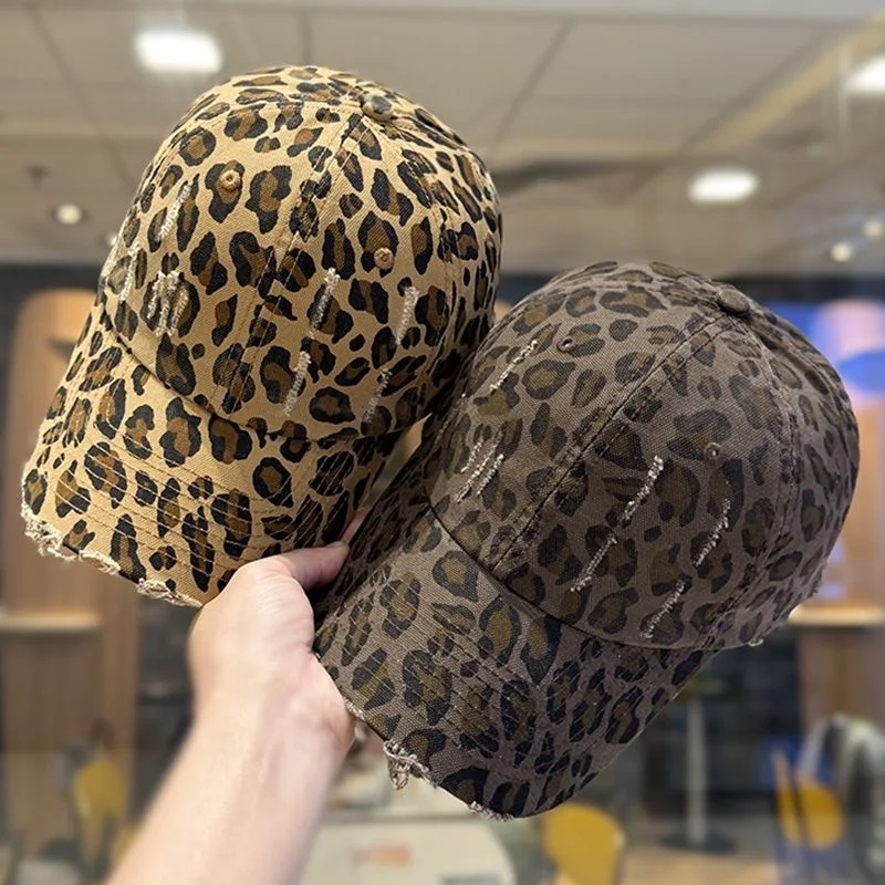 Hot Sale Y2K Fashion Leopard Print Women's Baseball Cap Summer Outdoor Sunscreen Hat Female Trendy Cap