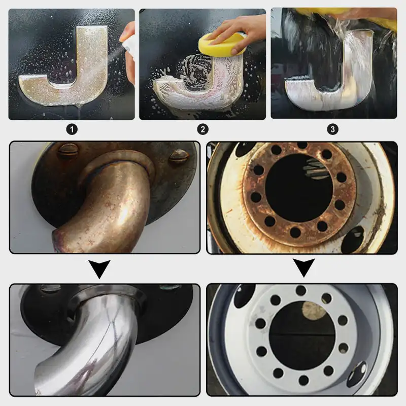 Rust Remover Spray 100ml for Car Metal Components Automotive Wheel Rim Metal Wash Cleaning Parts Maintenance