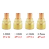 TIG Welding Torch Gas Lens Collets Body 1.0mm 45V42 1.6mm 45V43 2.4mm 45V44 3.2mm 45V45 For WP9 20 25 Welding Torch Accessories 2