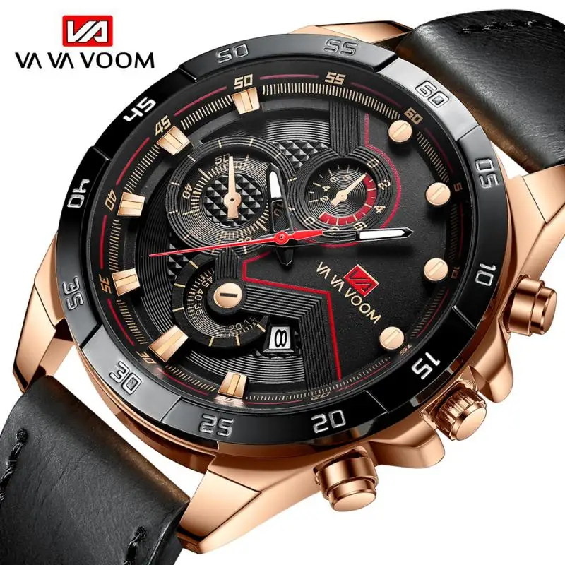 Luxury Stainless Steel Business Men Watches Relogio Quartz Clock Calendar Waterproof Fancy Round Automatic Watch