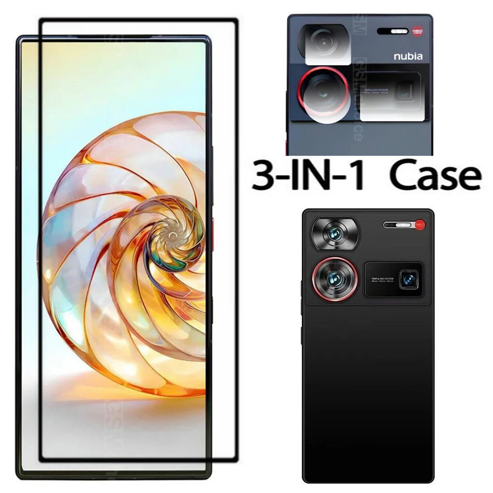 Custodia In Vetro 3 In 1 Per Nubia Z60 Ultra Screen Protector Glass Full Protection On Per Nubia Z60 Ultra Camera Lens Glass