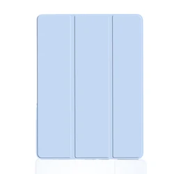 Enhanced Tablet Case with Tri - Fold Flip Stand and Magnetic Soft Back Shell - 11 Inch for Itel VistaTab 30 (White Ice Blue)