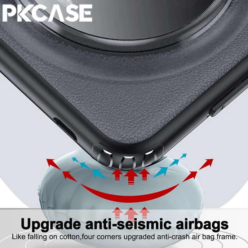 PKCASE Ice Crystal Clear Armor Case - Matte Black Transparent Cover