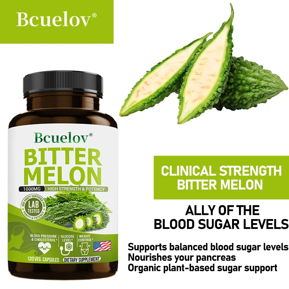 Bitter Melon Extract Capsules-Helps with blood sugar, blood lipids, cardiovascular protection, digestion, liver detoxification