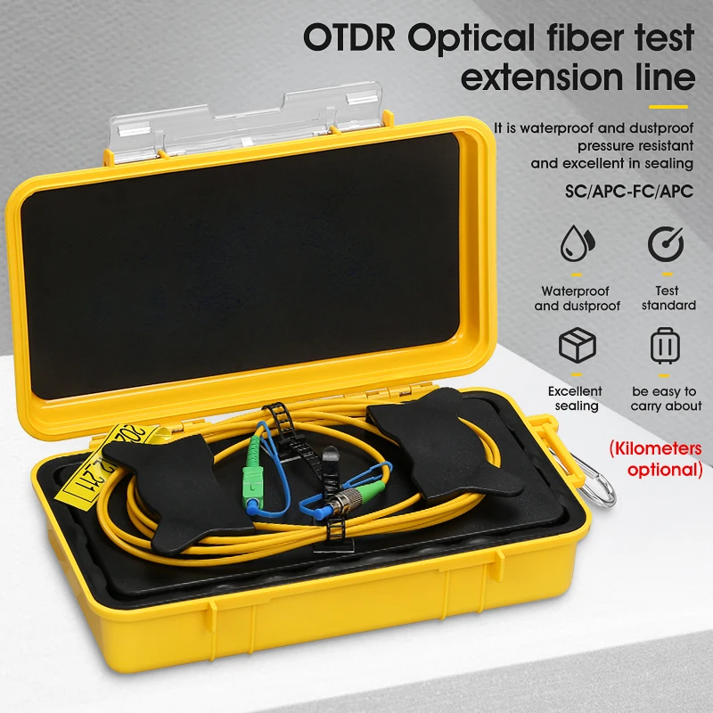 otdr optical fiber tester fc upc lc upc test extension cable fiber optic jumper box 500m 1000m 2000m OTDR Fiber Tester SC/APC-FC/APC Test Extension Cable Fiber Jumper Box 500M 1000M 2000M