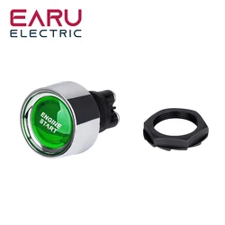 Universal Keyless Push Button Ignition Starter Switch - 12V 50A 3-Pin SPST Momentary (Green)