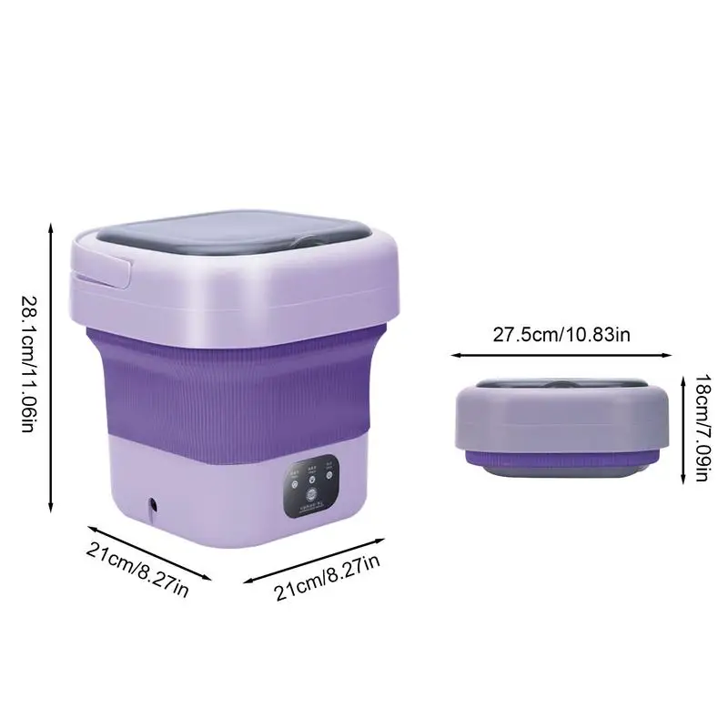 Portable Laundry Machine Foldable Apartment Washing Machine Small Washer Compact Travel Washing Countertop