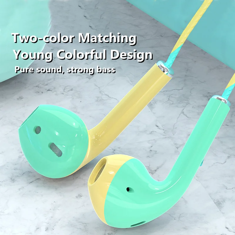 3.5mm Wired Headphones With Bass Earbuds Stereo Earphone Music Sport Gaming Headset With mic For Xiaomi IPhone Huawei Samsung 3