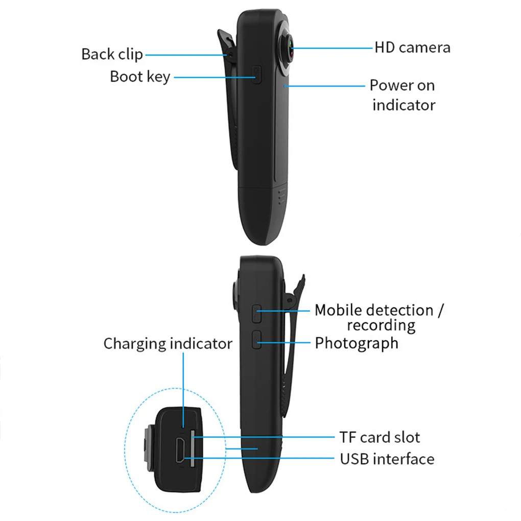 1080P Outdoor Sport Hiking Mini Camera HD 4K Handheld Pen Cam Night Vision Camcorder Bodycam DV Video Recorder