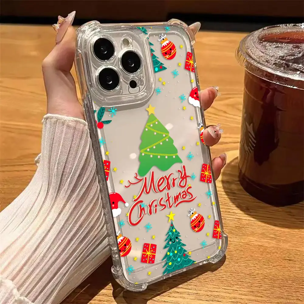 Merry Christmas Santa Claus Clear Phone Case
