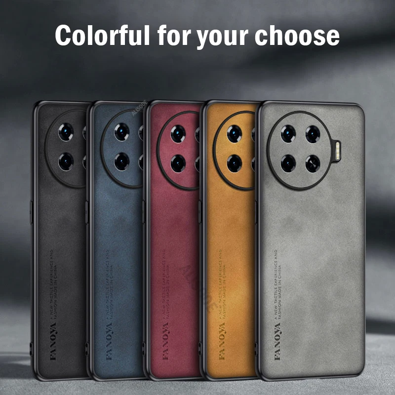 Frosted PU-Leather Matte Anti-Shock Hard Plastic Case Cover