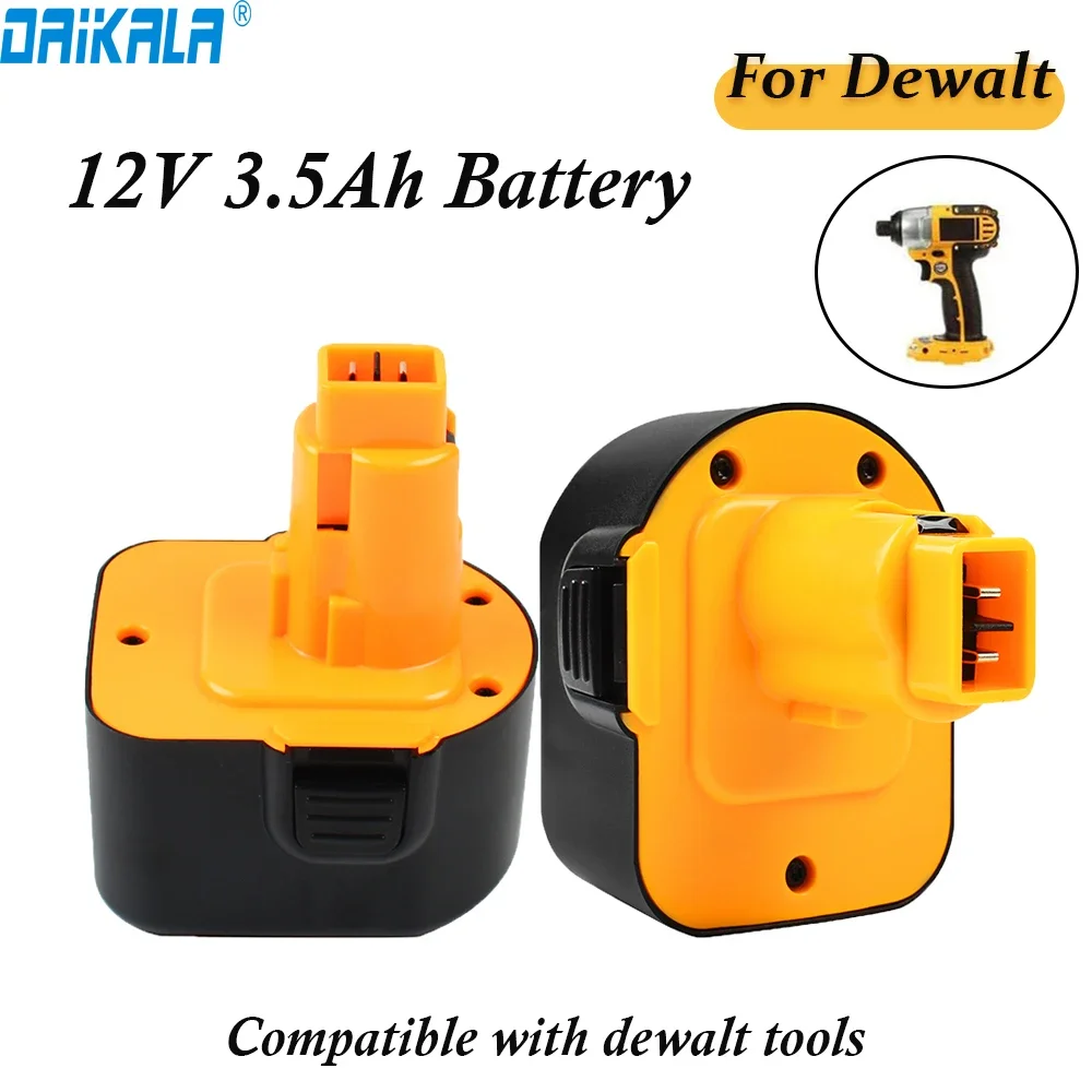 

Daikala NI-MH Power Tool Battery 12V 3.5AH For Dewalt DW9072 DW9071 DC9071 DE9037 DE9071 DE9072 DE9074 DE9075 152250-27 Battery