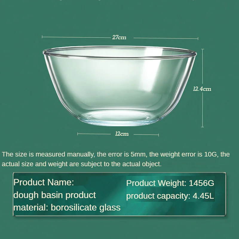 Borosilicate Glass Food Mixing Bowls Container  Borosilicate Glass Salad  Bowl - Bowls - Aliexpress