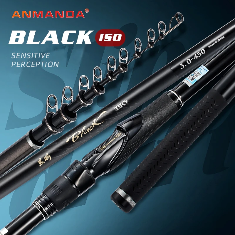 Canna Da Pesca Telescopica In Carbonio – 4.5 M, Ultraleggera Per Mare E Roccia