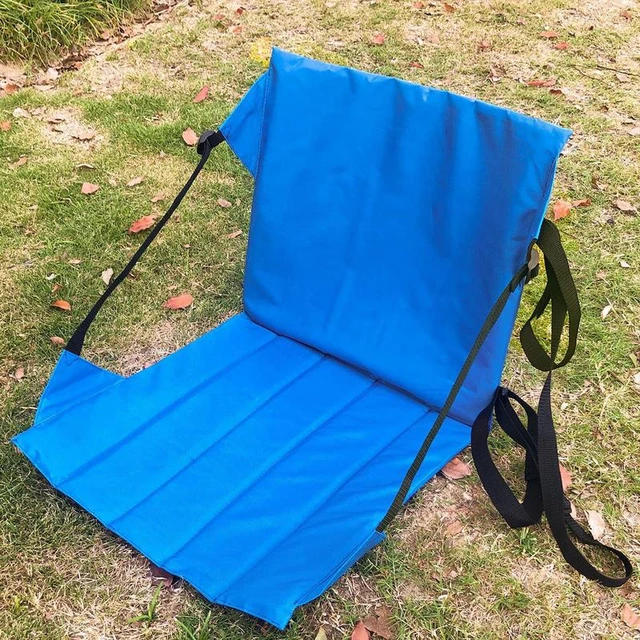 Portable Seat Pads Foldable Chair with Backrest Soft Sponge Cushion Back  Chair for Stadium and Beach - AliExpress